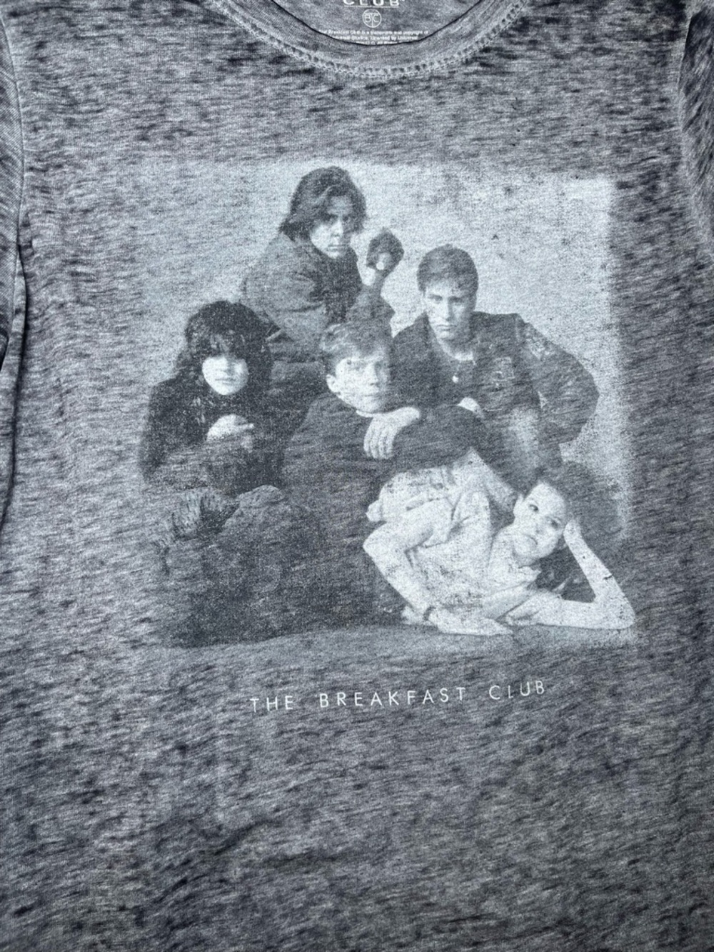The Breakfast Club Official Vintage Sheer Burnout 80's Retro T-Shirt Size Large - Picture 13 of 15